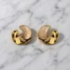 Chunky Sculptural C-Hoop Earrings