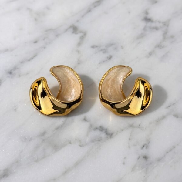 Chunky Sculptural C-Hoop Earrings
