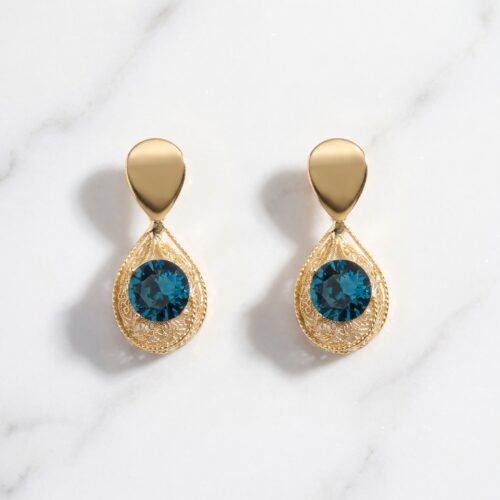Generating_matching_earring_pair_2K_202608070921 Blue Sapphire Teardrop Halo Earrings