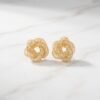 Textured Spiral Knot Stud Earrings