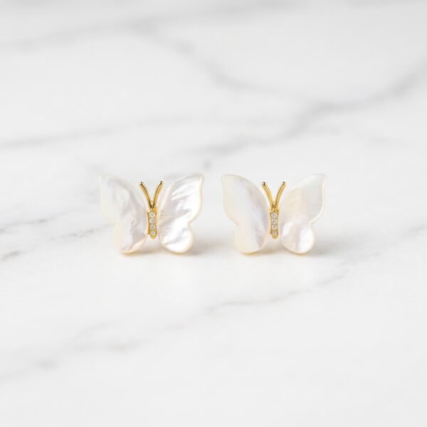 Luxury_jewelry_catalog_photograp…_2K_202608110920 Mother-of-Pearl Butterfly Stud Earrings`