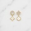 Dual-Blossom Monogram Drop Earrings ( LV-Louis Vuitton )