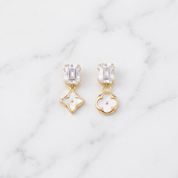Crystal-Topped Blossom Monogram Drop Earrings ( LV-Louis Vuitton )