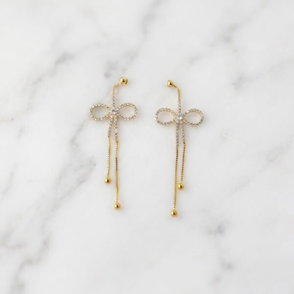 Luxury_jewelry_product_image_2K_202608031931 Butterfly Bow & Tassel Linear Earrings