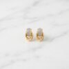 Interlocking Triple-Ring Hoop Earrings
