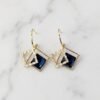 Interlocking Crystal Square Hoop Earrings