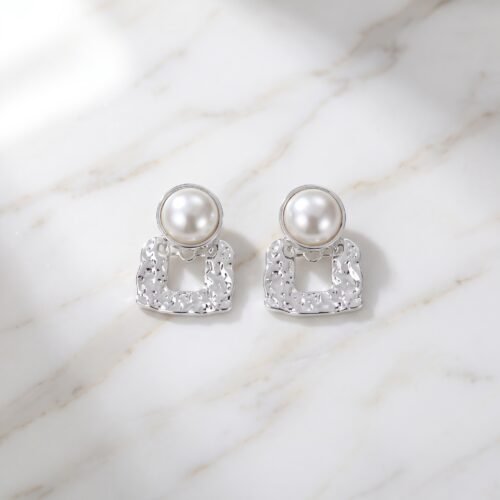 Pavé Crystal Open Square Stud Earrings