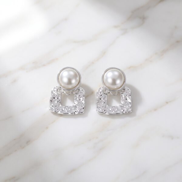 Pavé Crystal Open Square Stud Earrings