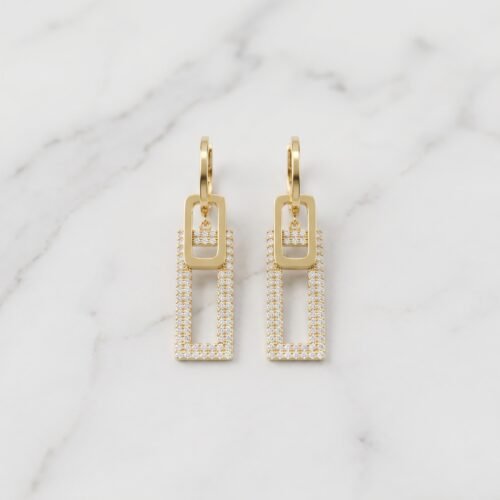 Luxury_jewelry_product_photograp…_2K_202608070840 Crystal-Pave Rectangular Link Drop Earrings