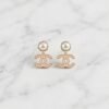 ​Pavé Halo Monogram Drop Earrings (Chanel)
