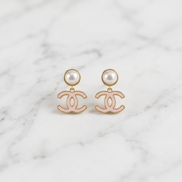 ​Pavé Halo Monogram Drop Earrings (Chanel)