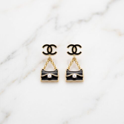 Monogram Handbag Charm Drop Earrings ( Chenal )