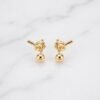 Knotted Gold Ball Drop Earrings