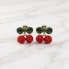 Cherry Bow Drop Earrings