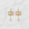 Beaded Monogram & Dainty Chain Drop Earrings