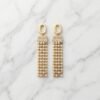 Oval-Top Multi-Strand Fringe Earrings