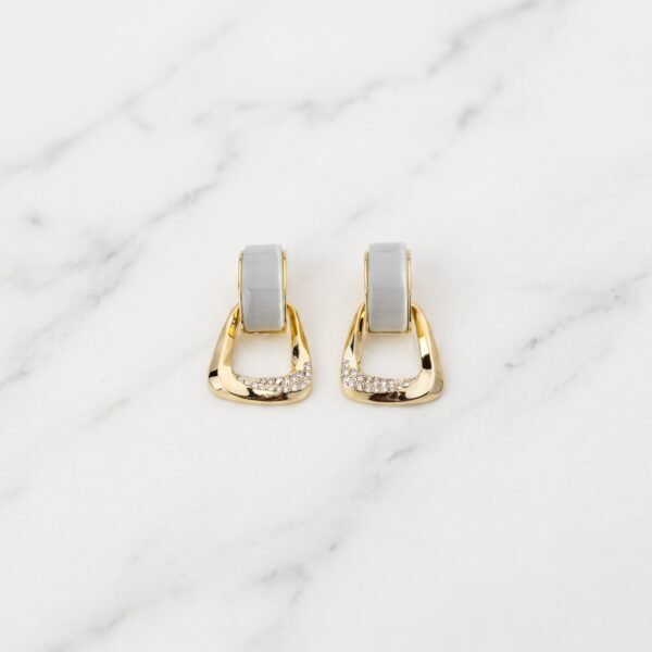 Dual-Square Open Link Earrings